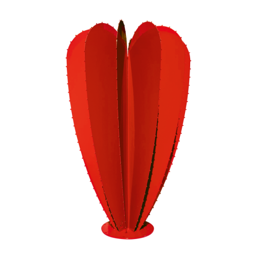 faux cactus deco rouge 12 feuilles decoration jardin interieur exterieur