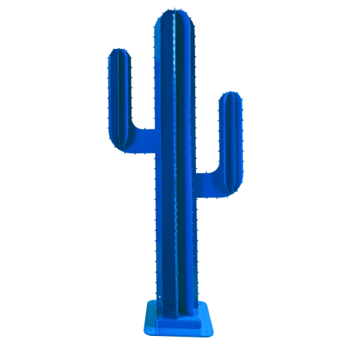 lampe cactus led bleu neon led 2 branches 8 feuilles