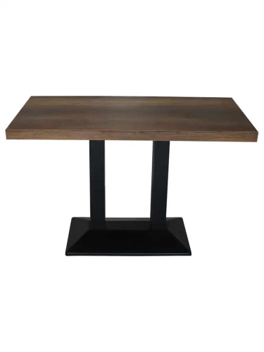 table double plateau erable 60x120cm pietement central acier
