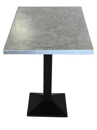 table simple royal plateau 60x60 socle acier